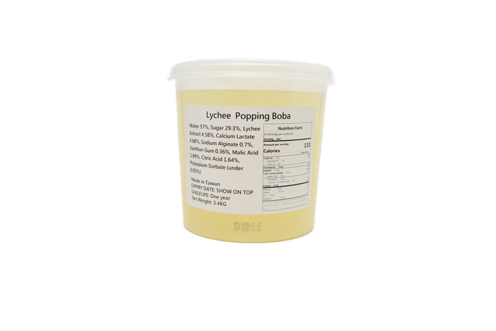 Wanwan Lychee Popping Boba 3.4kg