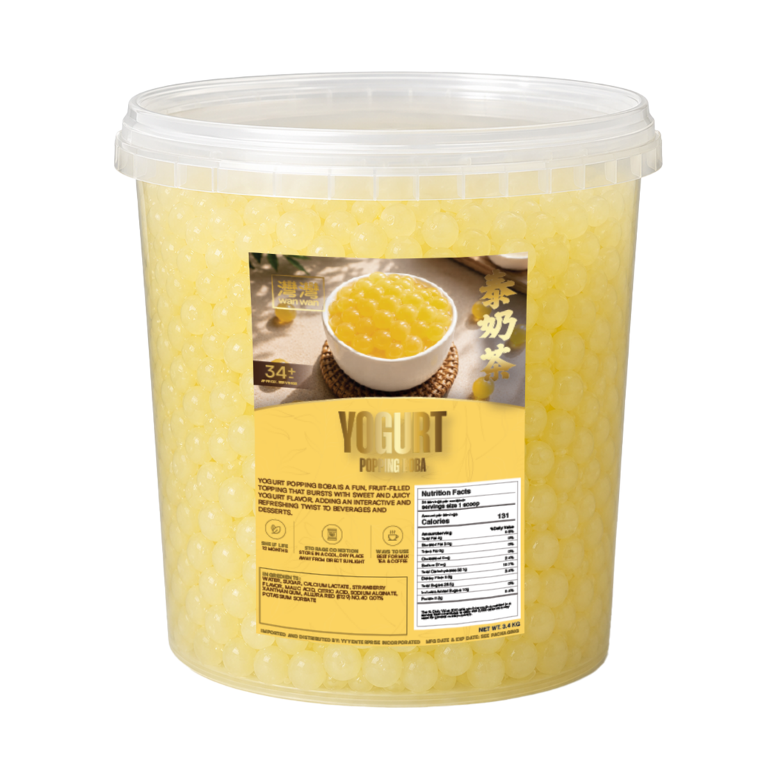 Yogurt Popping Boba 3.4kg